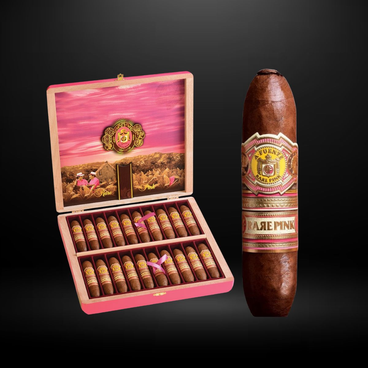 Arturo Fuente Rare Pink Vintage 1960'S Series Queen Of Hearts