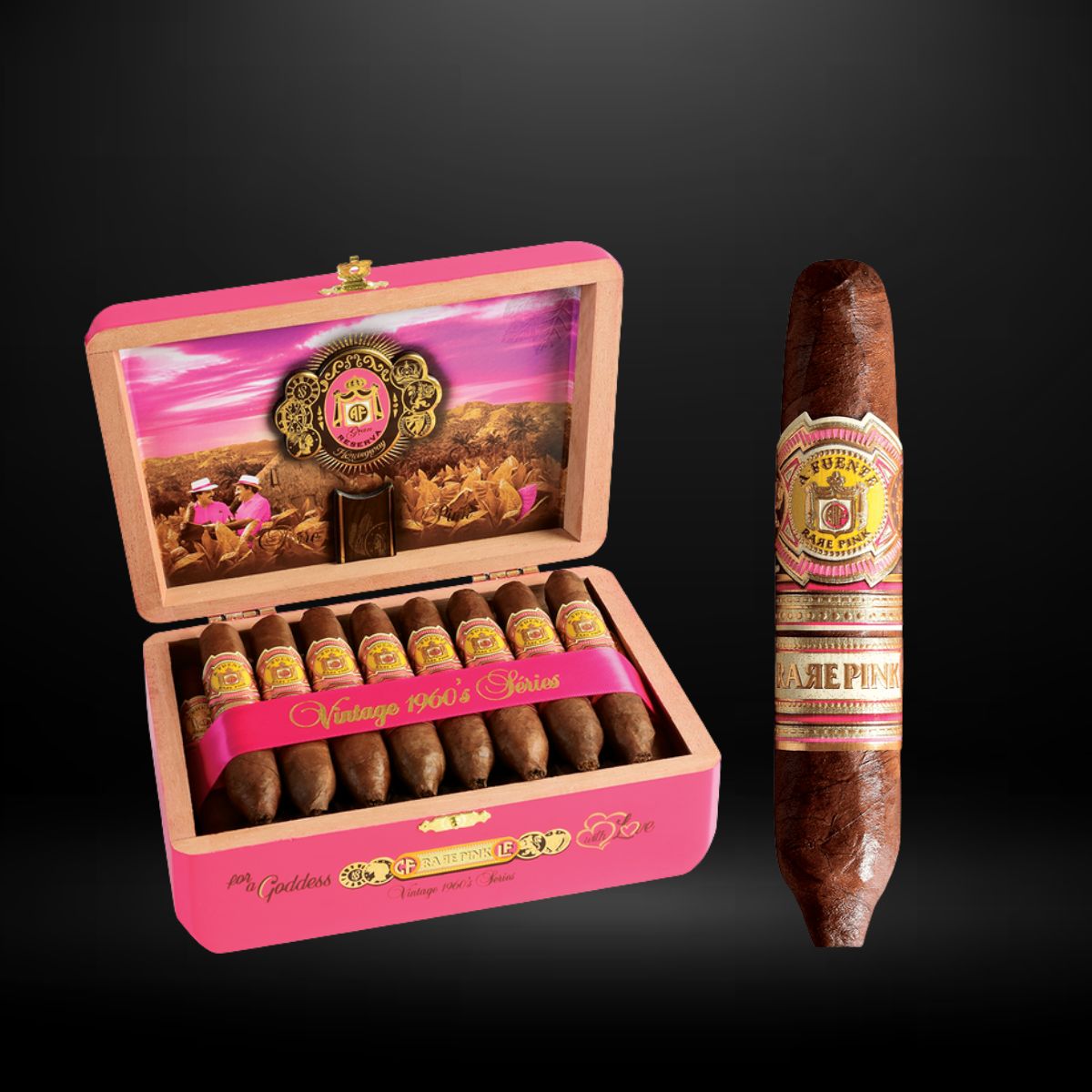 Arturo Fuente Rare Pink Vintage 1960'S Series Short Story