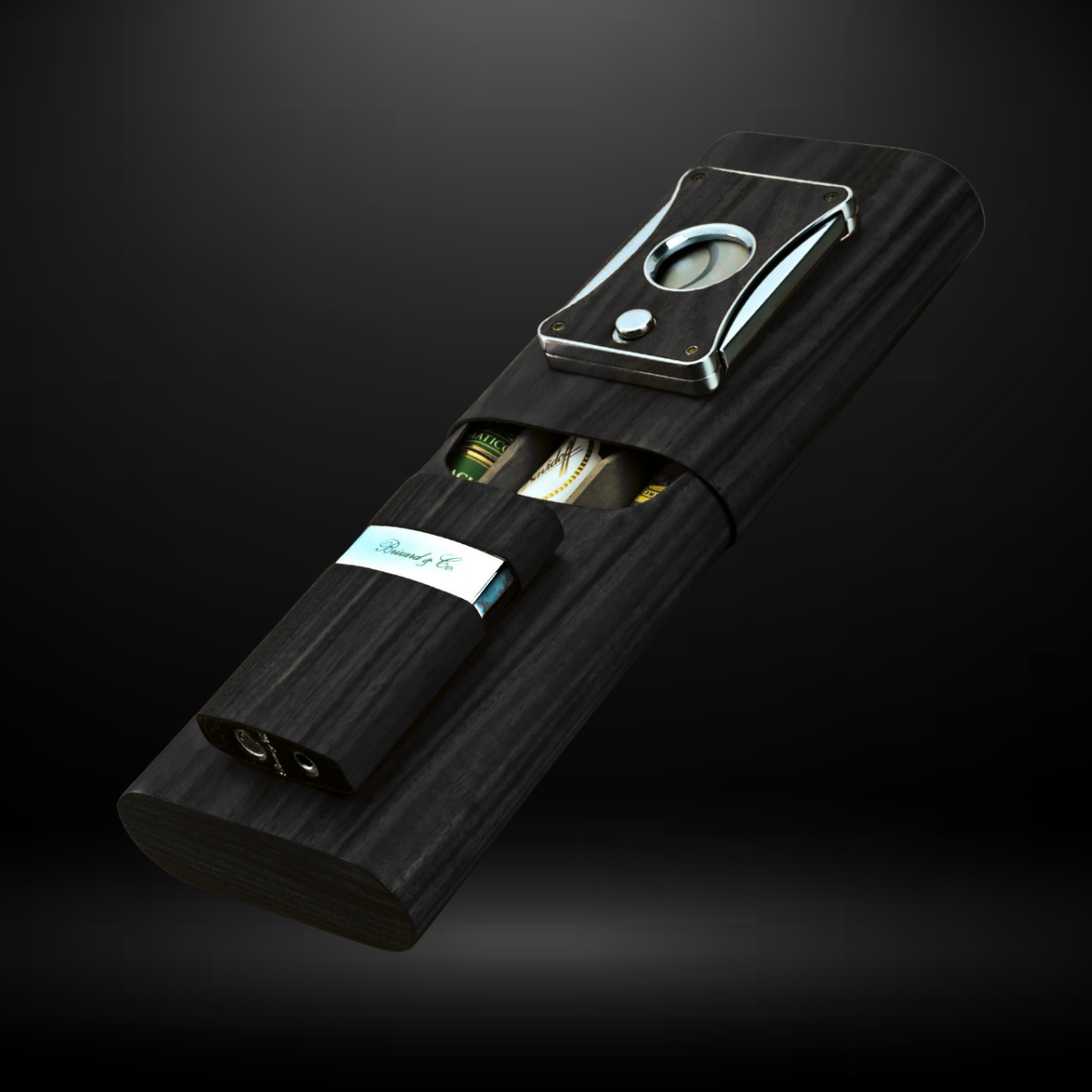 Brizard Cigar Case Ii (Showband 3) Antique Black & Rosewood
