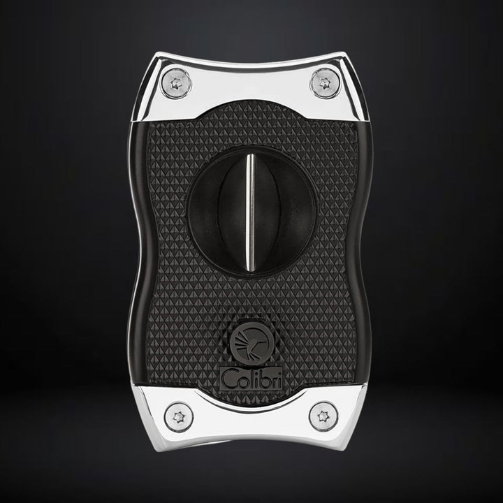 Colibri Premium SV-Cut 2 in 1 Cigar Cutter – Black with Chrome
