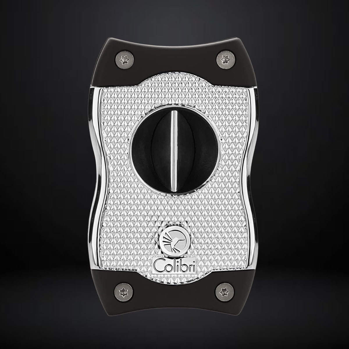 Colibri Premium SV-Cut 2 in 1 Cigar Cutter – Chrome with Black