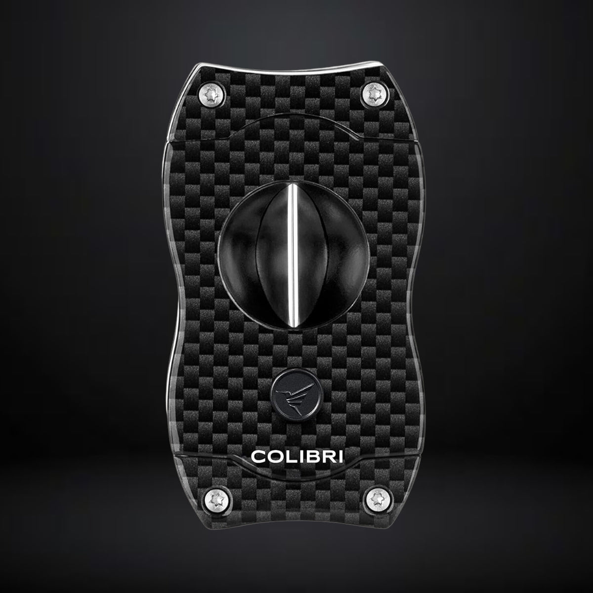 Colibri V-Cut Cigar Cutter – Black Carbon Fiber
