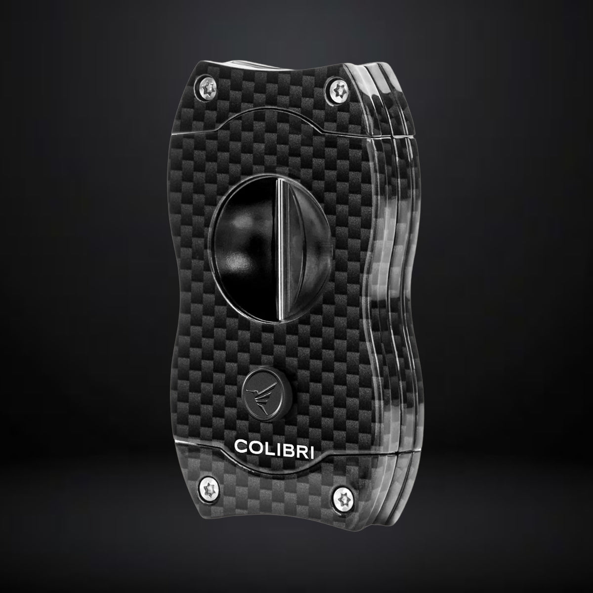 Colibri V-Cut Cigar Cutter – Black Carbon Fiber