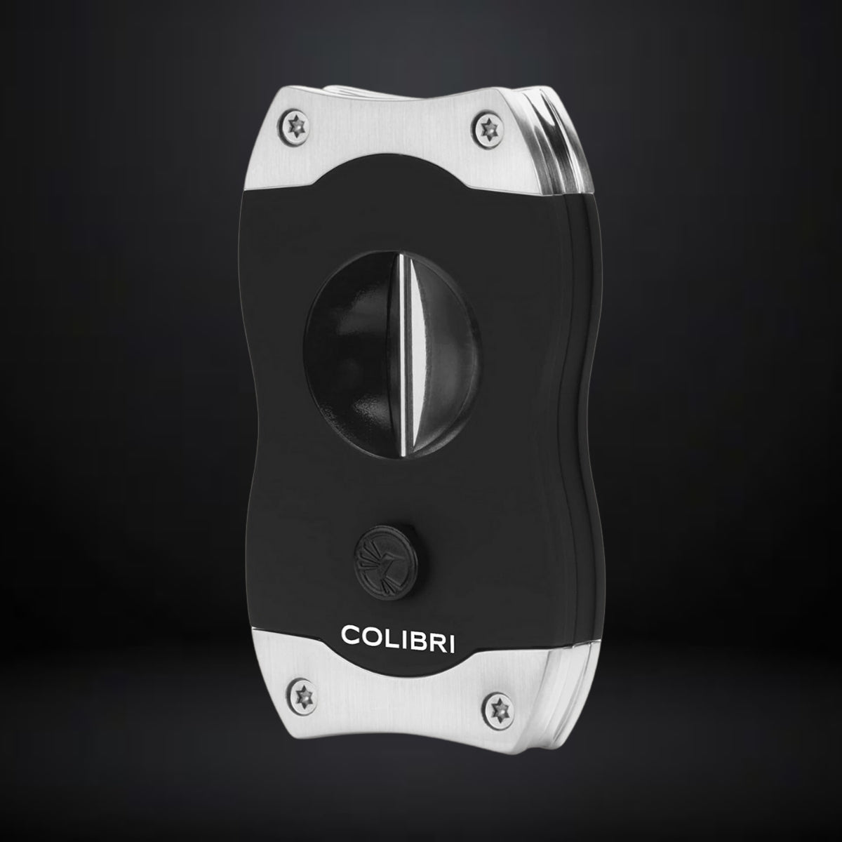 Colibri V-Cut Cigar Cutter – Black with Chrome