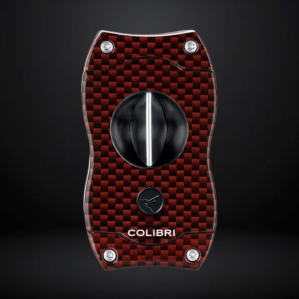 Colibri V-Cut Cigar Cutter – Red Carbon Fiber