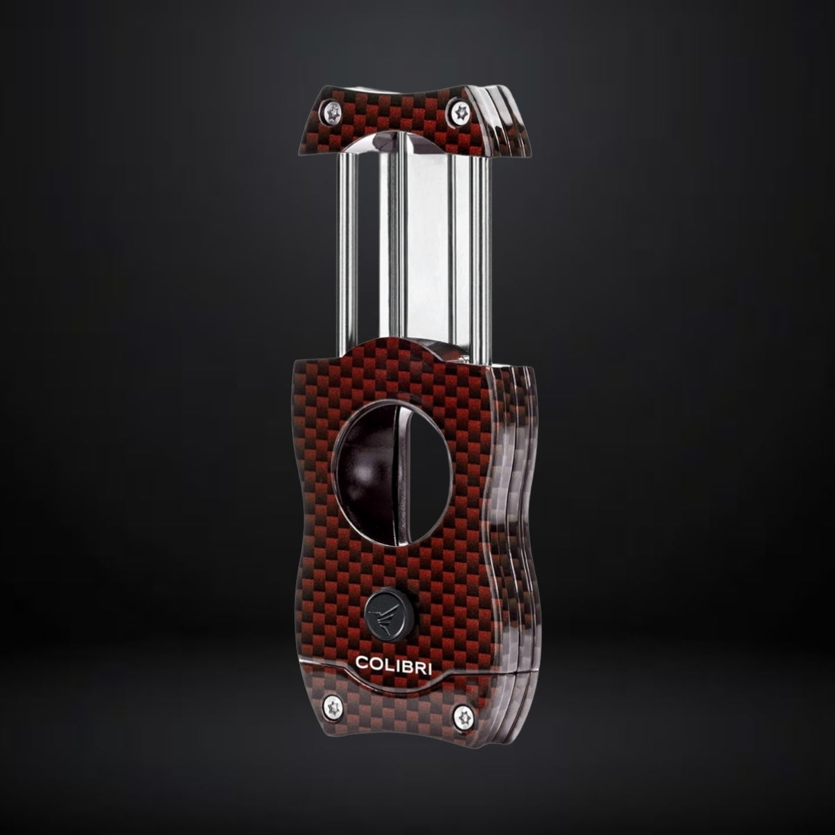Colibri V-Cut Cigar Cutter – Red Carbon Fiber