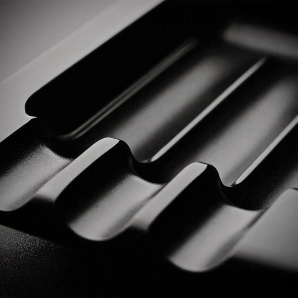 Prometheus Black Matte with Three Grooves Cigar Ashtrays